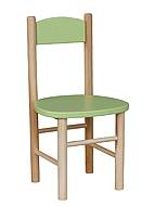 Buková dětská židlička MERCI pistácie - bezbarvý lak