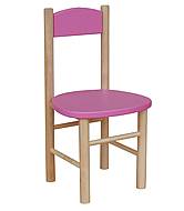 Buková dětská židlička MERCI ružová - bezbarvý lak