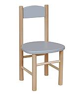Buková dětská židlička MERCI šedá - bezbarvý lak
