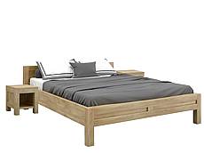 Buková manželská postel RITA 200x200 cm s nočními stolky
