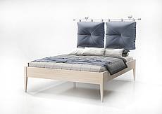 Buková postel MAROKO TA1 100x200 cm se závěsným čelem přírodní