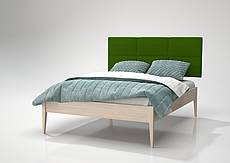 Buková postel MAROKO TA2 140x200 cm s čalouněným čelem přírodní