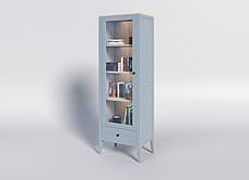 Buková vitrína MAROKO SST2: šedomodrá