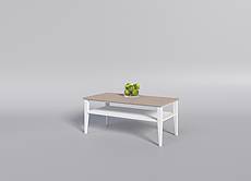 Bukový konferenční stolek MAROKO STL1 100x100 cm bílá