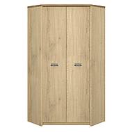 DENZEL rohová skříň 2d dub cremona/ dub lefkas