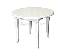 Dubový bílý kulatý stůl JARO 130 - 180 cm rozkládací