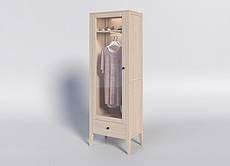 Prosklená skříň z masivu MAROKO SST1 šatní přírodní buk