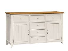 Provensálská komoda LEVANDE K2P z masivu krémová