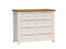 Provensálská komoda LEVANDE K8P z masivu krémová