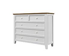 Provensálská komoda LEVANDE K8P5S z masivu bílá