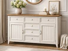 Provensálská komoda LEVANDE SLIM K2P z masivu krémová