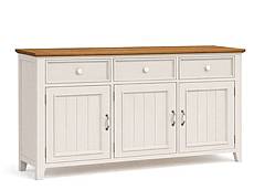 Provensálská komoda LEVANDE SLIM K3P z masivu krémová