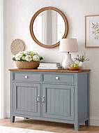 Provensálská komoda LEVANDE SLIM K4P z masivu šedomodrá