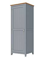 Provensálská skříň LEVANDE AIR W1P s policemi šedomodrá