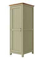 Provensálská skříň LEVANDE AIR W1P se šatní tyči olivová