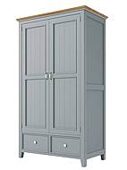 Provensálská skříň LEVANDE AIR W6P kombinovaná šedomodrá