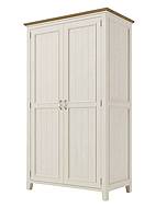 Provensálská skříň LEVANDE W2P se šatní tyčí krémová