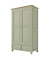 Provensálská skříň LEVANDE W6P kombinovaná olivová