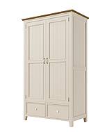 Provensálská skříň LEVANDE W6P policová krémová