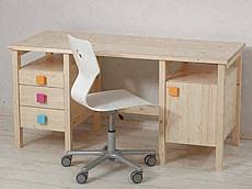 Psací stůl z masivu HENRY NEW II - barevné úchyty