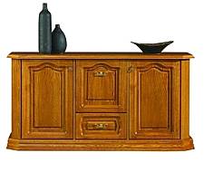 Rustikální komoda KINGA s barem