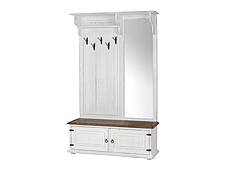 Rustikální předsíňová stěna Classic Wood WHITE GAB02