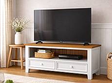 TV stolek LEVANDE SLIM K1P z masivu bílý